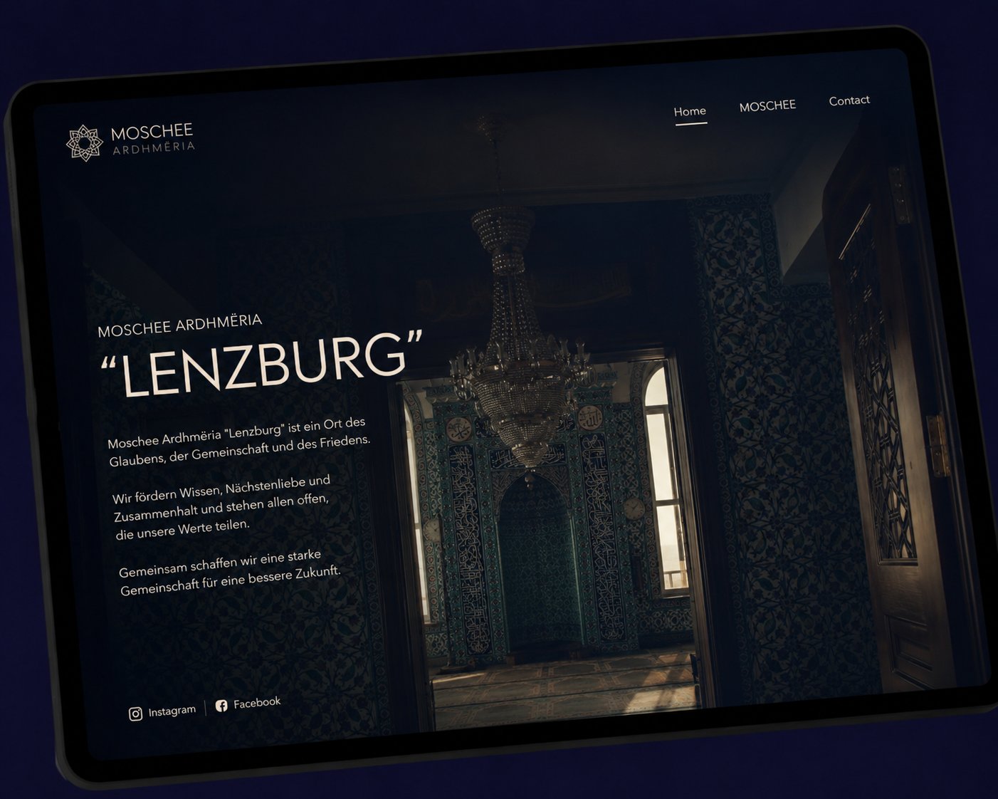 Moschee Ardhmëria Lenzburg – Webdesign Projekt NEXORA