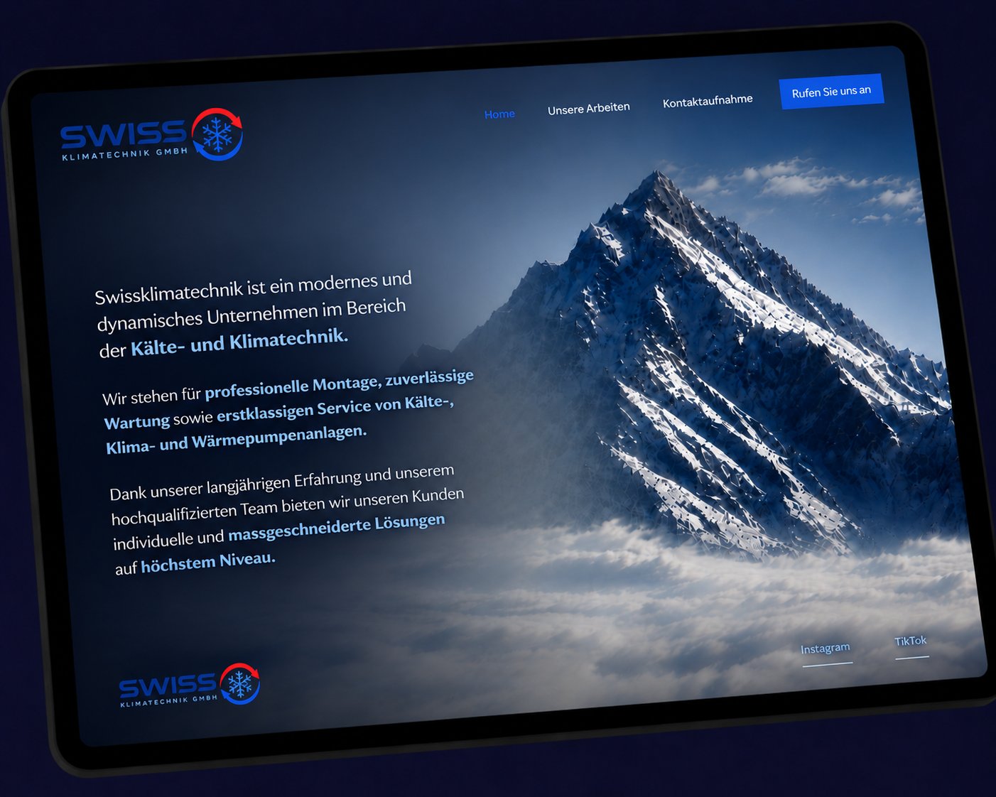 Swissklimatechnik – Webdesign Projekt NEXORA